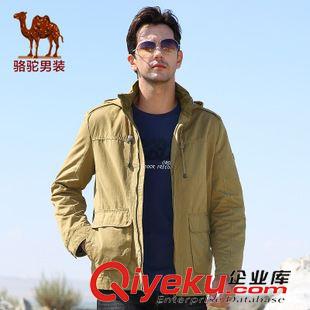 皮衣、皮夾克 駱駝男裝 2014新款秋裝 男士休閑皮衣直筒皮外套 DJ4230057