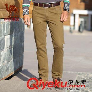 休閑褲 Camel駱駝男褲 2013新款舒適商務休閑男褲長褲純棉直筒褲3F15318