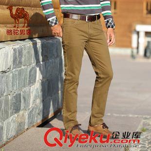 休閑褲 駱駝zp 2014新品 男士休閑褲 商務休閑直筒長褲子 D4P215180原始圖片2