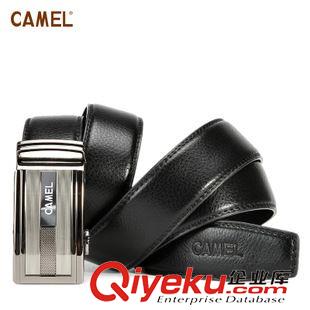 腰帶 camel駱駝 牛皮腰帶 男士商務正裝皮帶自動扣腰鏈DF138057-01原始圖片3