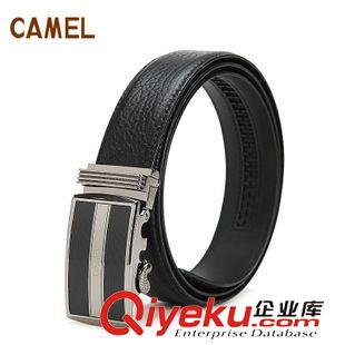 腰帶 camel駱駝 牛皮腰帶 男士商務正裝皮帶自動扣腰鏈DF138057-01