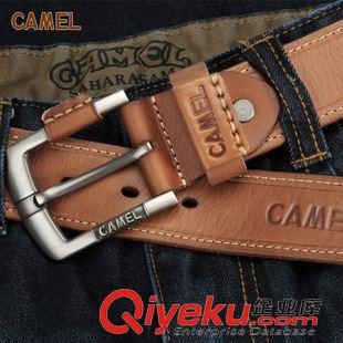 腰帶 camel駱駝頭層牛皮腰帶男士休閑百搭皮帶時尚牛仔腰鏈DJ132009