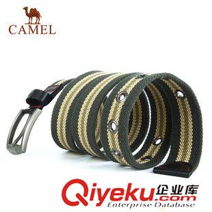 腰帶 CAMEL駱駝戶外腰帶 2015年金屬針扣式帆布腰帶男女通用A5W3H2106原始圖片3
