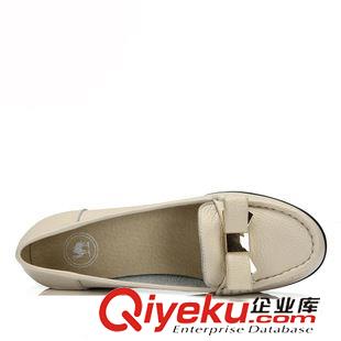 女鞋 駱駝牌女鞋正品 甜美優(yōu)雅蝴蝶結(jié)舒適休閑鞋 真皮套腳鞋W42029501原始圖片3