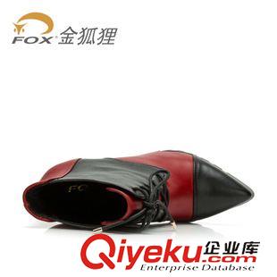 女鞋 fox金狐貍 時尚超高跟細跟馬丁靴 拉鏈短靴zp女靴子 4F02005原始圖片2