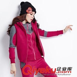第八期 9581#2015冬裝衛衣三件套加厚加絨女外套大碼休閑服女套裝潮原始圖片3
