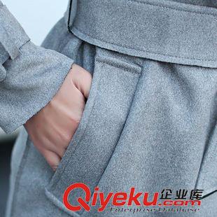 第八期 3619 秋裝新款韓版女士氣質(zhì)中長款修身顯瘦薄鹿皮絨風衣女外套原始圖片3