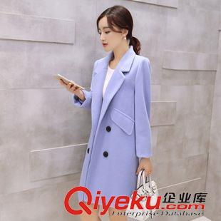 第八期 2015秋裝新款呢大衣女裝毛呢外套韓版修身中長(zhǎng)款外套潮