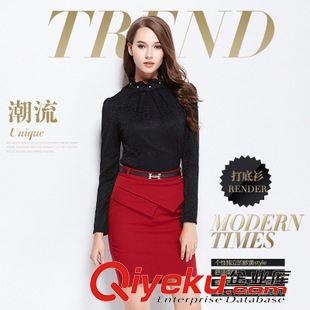 第九期 歐洲站 2015秋裝新款大碼女裝長袖上衣雪紡衫打底衫女原始圖片2