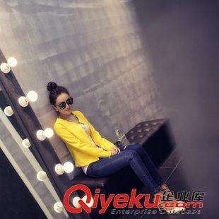 {dy}期 9948#新款純色小外套秋裝外套女士長(zhǎng)袖修身顯瘦精致短外套女原始圖片2