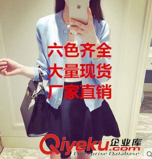 針織衫 995-1#2015秋季新款時尚百搭披肩短外套空調衫 簡約針織衫女原始圖片2
