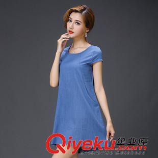 五月第3期 1116#一件代發新款歐美風真絲棉麻拼接中長款寬松氣質女裝連衣裙