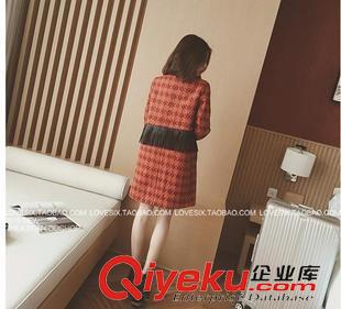 毛呢大衣 8344#歐美2015秋裝韓國新款流蘇拼接一粒扣中長呢子外套大衣女