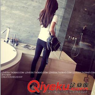 打底褲/休閑褲 2015秋裝外穿打底褲女修身顯瘦小腳褲彈力鉛筆休閑褲子薄9111#原始圖片2