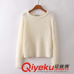 毛衣、毛織 歐美范秋冬短款長(zhǎng)袖套頭漁夫毛衣AA棒針粗線經(jīng)典百搭寬松復(fù)古毛衣原始圖片2