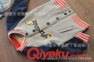 10月份上新 韓國(guó)外貿(mào)原單 男童parcoat大黃鴨刺繡抓絨保暖棒球服 雙色原始圖片3