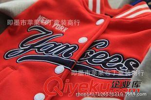 10月份上新 韓國外貿童裝 男童MLB運動加絨棒球服 薄抓絨長袖外套原始圖片2