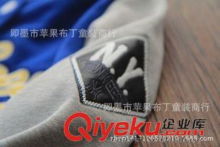10月份上新 韓國外貿童裝 男童MLB運動加絨棒球服 薄抓絨長袖外套原始圖片3
