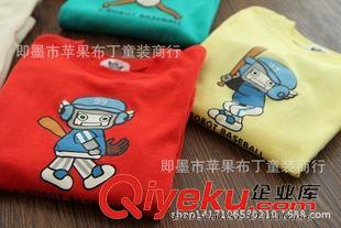 9月份上新 韓國外貿童裝 男童機器人長袖T恤 純棉 四色原始圖片2