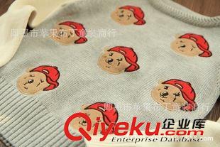 8月份上新 ！ 韓國外貿童裝 男童純棉滿身刺繡款秋款毛衣 2015新款原始圖片2