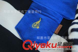 7月份上新 開始啦！ 韓國外貿童裝 男童自行車條紋長袖T恤 雙色原始圖片2