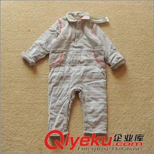 加厚爬服  毛線哈衣 外貿原單童裝法單嬰兒夾棉連體衣三層保暖哈衣爬服純棉超軟