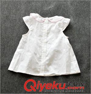 半袖  背心  吊帶 外貿原單BABY CLUB小雞兒童襯衫飛飛袖波點上衣半袖T恤短袖背心原始圖片2
