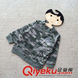 衛(wèi)衣  毛衣  夾克 外貿原單MR COTTON兒童迷彩衛(wèi)衣純棉拉絨棒球衫拉鏈開衫春秋上衣原始圖片3