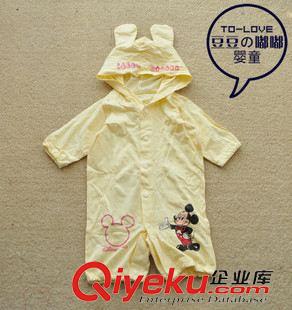 睡袋  包被 tj外貿(mào)原單嬰兒純棉連體衣長袖爬服睡袋兩用睡衣兔子造型哈衣
