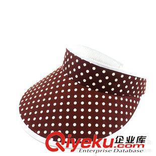 空頂帽 韓版空頂帽 女士夏季帽子女士防曬遮陽帽 碎花白點大沿空頂帽原始圖片3