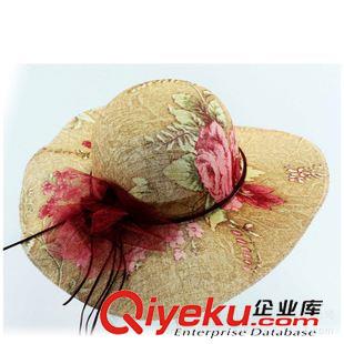 女士大沿帽草帽 新款韓版防曬網(wǎng)紗帽 女士防紫外線沙灘帽大沿帽 蝴蝶結(jié)大沿草帽原始圖片2