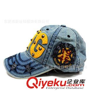 牛仔帽 新款韓版鴨舌牛仔帽 女士鑲鉆牛仔帽 戶外防曬遮陽(yáng)牛仔布棒球帽原始圖片2