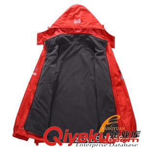 加厚風(fēng)衣 紅色海帆賽兩件套沖鋒衣定做加厚休閑活動(dòng)廣告連帽風(fēng)衣訂制logo原始圖片3