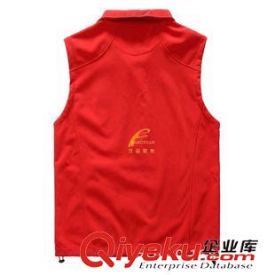 廣告促銷馬甲 男式馬甲定做抓絨軟殼面料gd時(shí)尚馬夾訂制logo單層紅色休閑馬夾