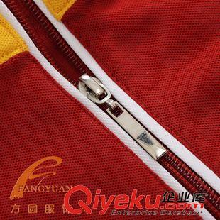 V領T恤 滌棉雙珠地酒紅色男式立領T恤訂制繡花logo修身青年短袖體恤定做原始圖片3