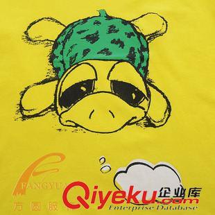 未分類 黃色V領全棉吸汗男式體恤定做直銷廠家精梳棉短袖卡通T恤訂制logo