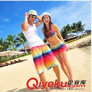 情侶沙灘褲 新款夏季男士短褲情侶沙灘褲休閑中褲外貿(mào)五分褲男式短褲廠家直銷