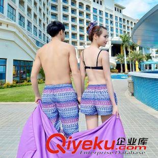 男式沙灘褲 夏季時尚情侶套裝男女運動裝速干灘褲情侶沙灘裝休閑褲廠家直銷原始圖片2