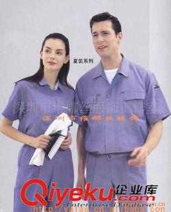 夏、冬季 工程服 工作服 深圳批量定制短袖工作服套裝  T恤工作服原始圖片2