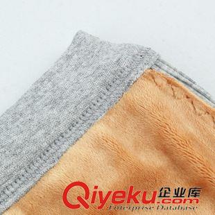 童裝系列 廠家批發(fā)男兒童加絨加厚三護(hù)保暖褲 純棉條紋不倒絨男童保暖褲原始圖片3