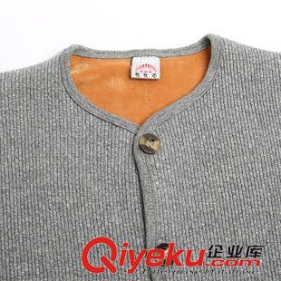 加工定做 2014爆款中老年黃金甲加絨加厚男士保暖內衣套裝可分開賣廠家直銷原始圖片2