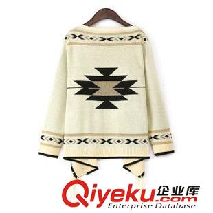 10.8 2015秋冬新款民族風(fēng)針織衫開衫女 寬松大碼女裝流蘇斗篷外套 批發(fā)原始圖片3
