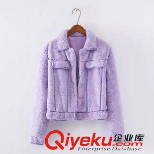 9.22 歐洲站爆款 歐美風2015冬裝新品 舒適毛毛小香風短款外套批發原始圖片2