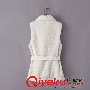9.21 歐洲站 歐美風(fēng)2015秋裝新品女裝 無袖馬甲拼接背心皮毛一體馬甲女原始圖片3