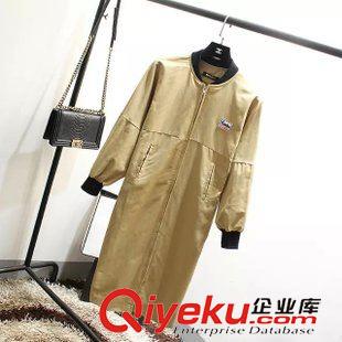 9.21 韓版時(shí)尚2015秋裝新品外套 徽章休閑長(zhǎng)款女士棒球服風(fēng)衣原始圖片2