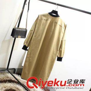 9.21 韓版時(shí)尚2015秋裝新品外套 徽章休閑長(zhǎng)款女士棒球服風(fēng)衣原始圖片3
