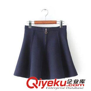 9.21 歐美風2015秋冬季新款女裝 純色加厚復合面料蓬蓬裙半裙原始圖片2