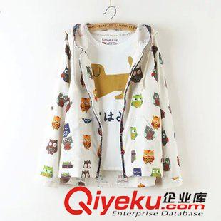 9.12-13 外套女學(xué)生2015秋季棉麻長袖女裝連帽寬松百搭學(xué)院風(fēng)防曬衣原始圖片3