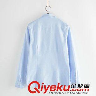 8.14 日系秋裝文藝純白純棉修身長袖繡花純棉長袖手工吊墜小熊襯衫原始圖片3