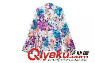 7.23 2015夏季新款歐美女裝 人棉印花披肩和服開衫 短款防曬衣